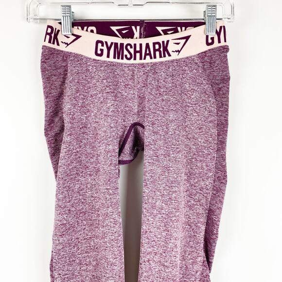 Gymshark Flex Leggings Dark Ruby Marl Blush Size Small - Picture 4 of 9